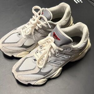 New Balance Off-White and Gray Athletic Shoes